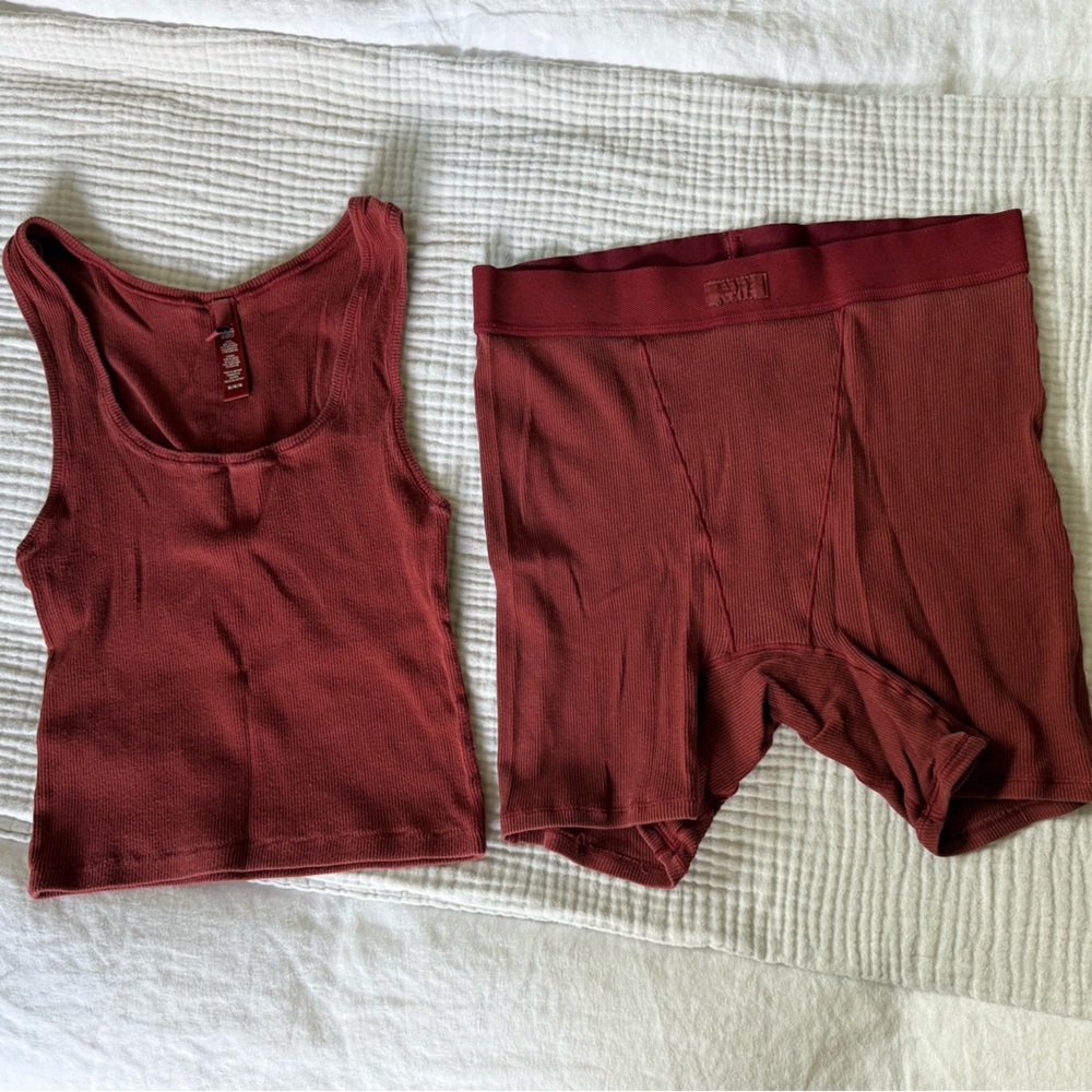 Skims Cotton Rib PJ Set